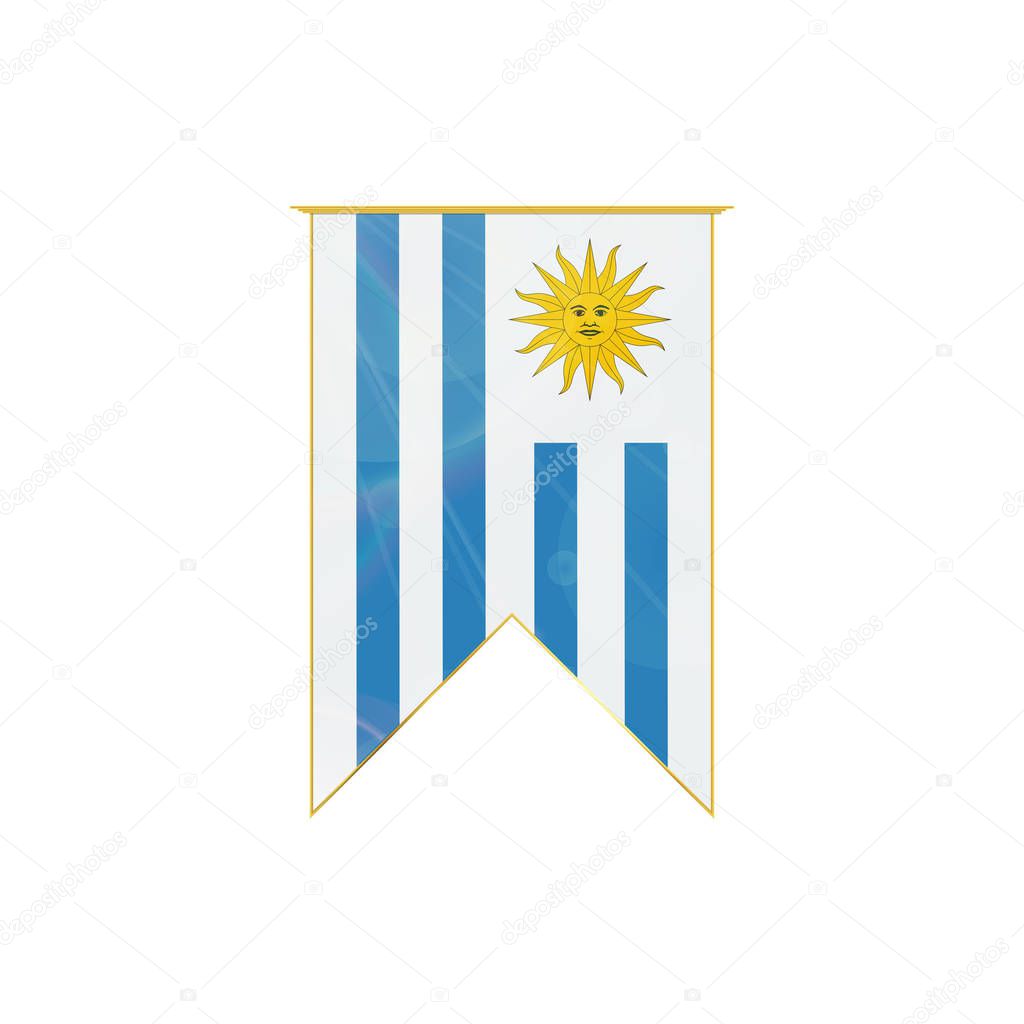 Uruguay ribbon flag
