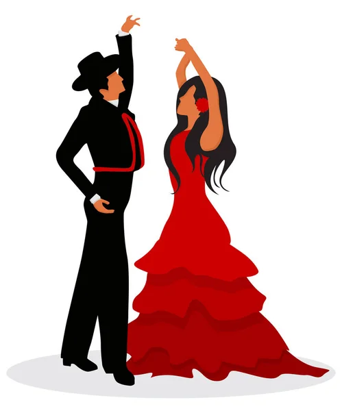 Dançarinos de flamenco — Vetor de Stock