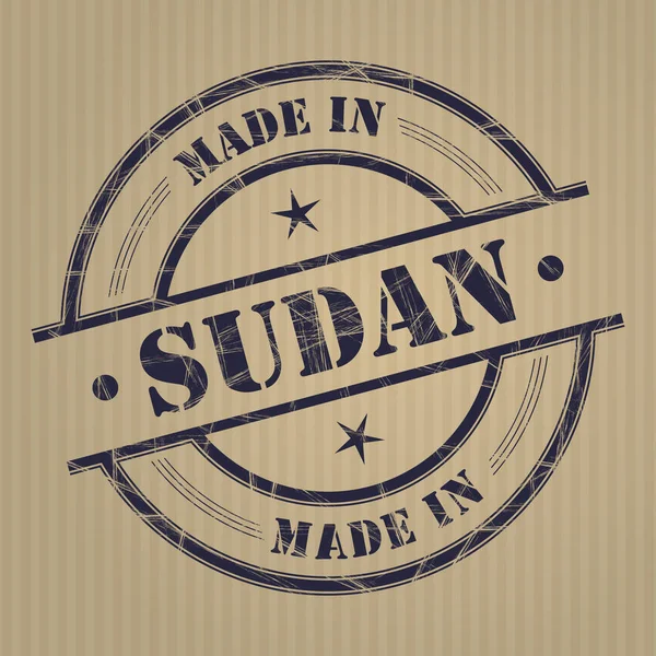 Hecho en sudan — Vector de stock