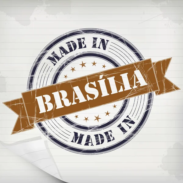 Timbre caoutchouc Brasilia — Image vectorielle
