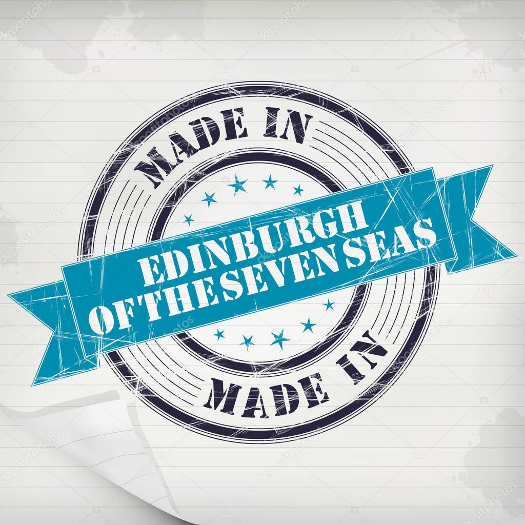 Stamp rubber Edinburgh of the Seven Seas
