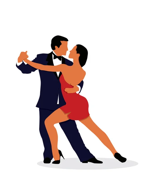 Los bailarines de tango — Vector de stock