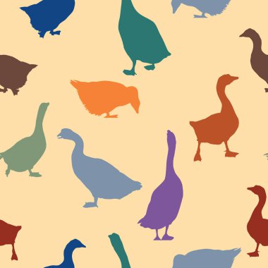 Kazlar dikişsiz desen