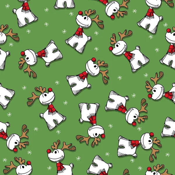 Reindeer seamless pattern — Stock Vector