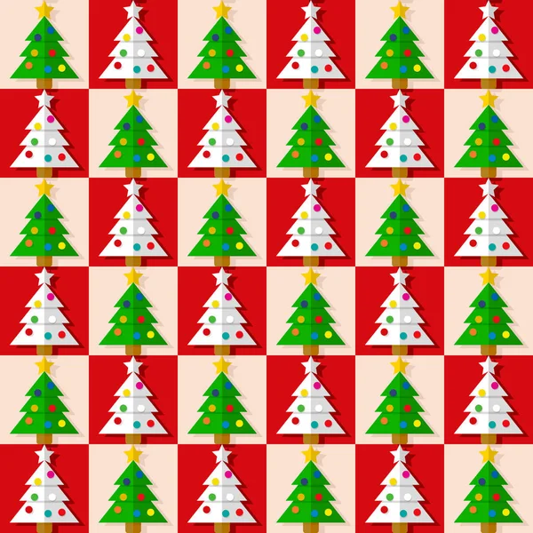 Christmas tree seamless pattern — Stock Vector