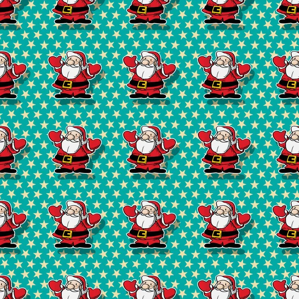 Happy Santa pattern — Stock Vector