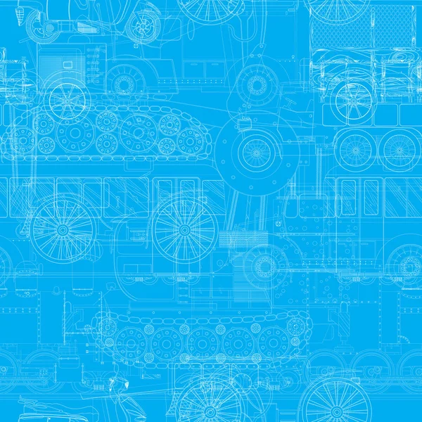 Transportation blueprint — Stock Vector