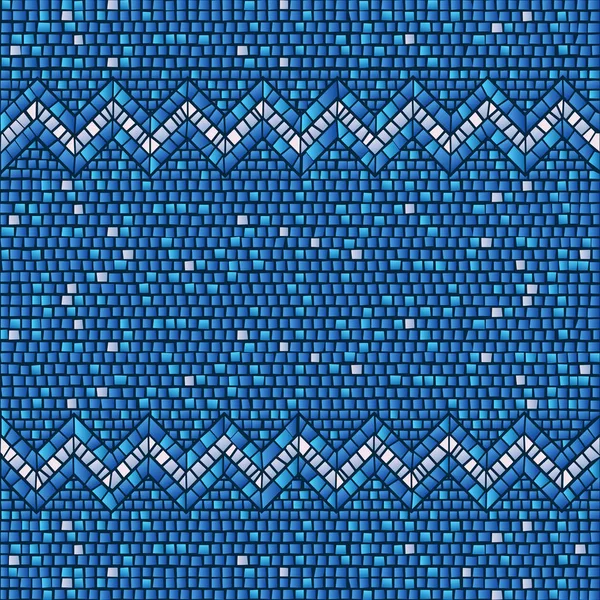 Kék kerámia mozaik — Stock Vector