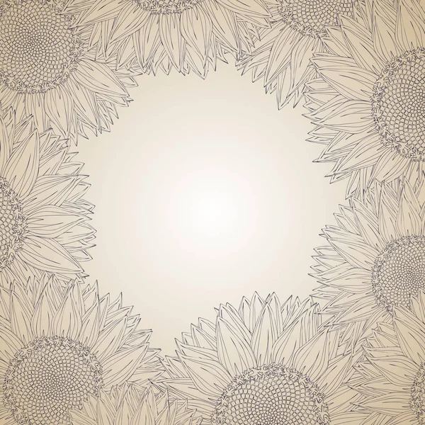 Олія соняшникова кадр дизайн — стоковий вектор