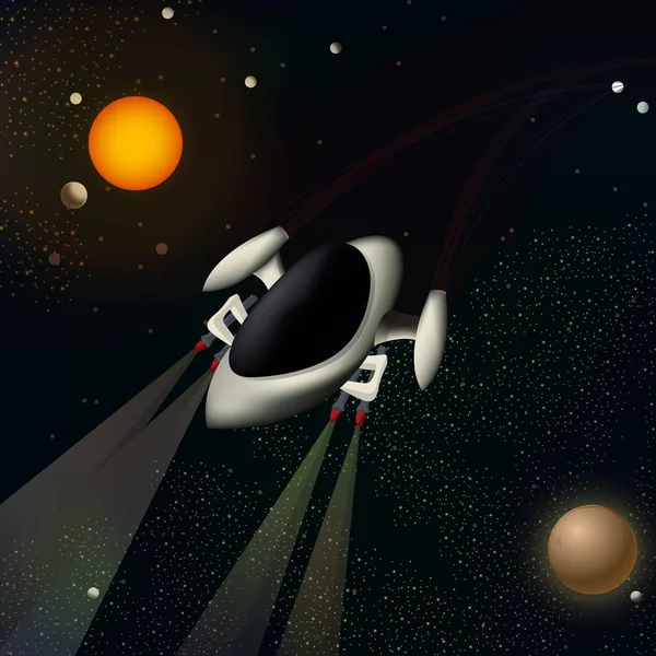 宇宙船のイラスト — ストックベクタ