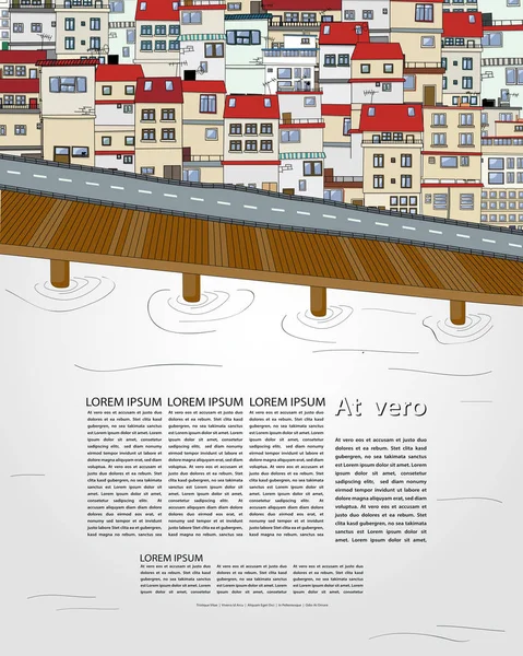 Modelo de cidade velha — Vetor de Stock