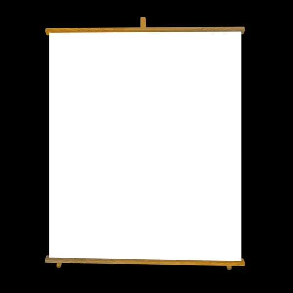 Een houten frame roll up banner — Stockvector