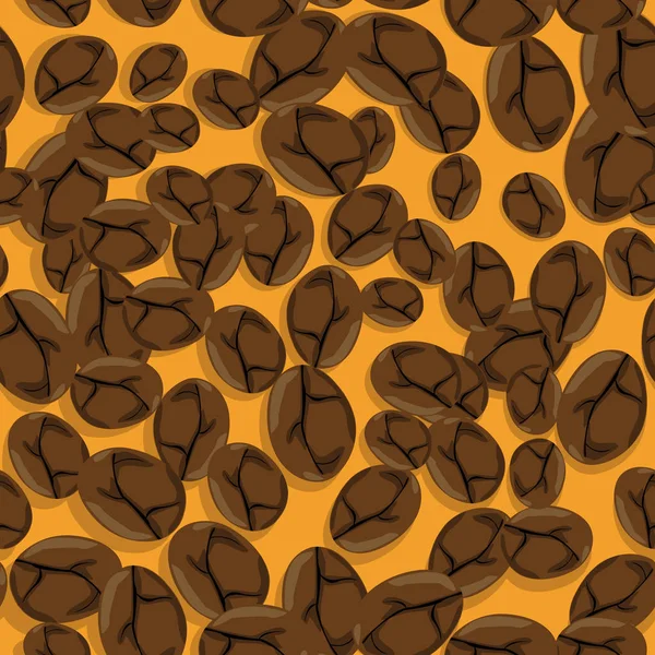 Kaffeebohnen-Muster — Stockvektor