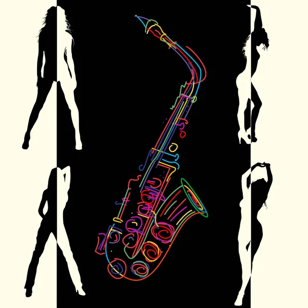 Tarjeta Jazz — Archivo Imágenes Vectoriales