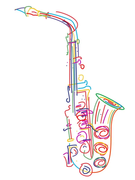 Стилизованный саксофон — стоковый вектор