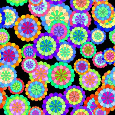 Dikişsiz retro çiçek kartı