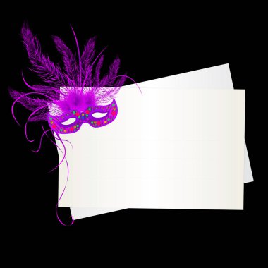Mor Mardi gras maskesi