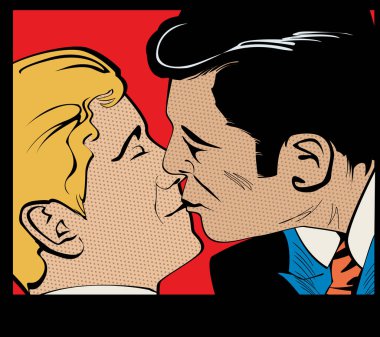 Pop art gay çift