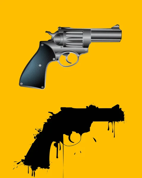 Grunge revolver — Stockvector