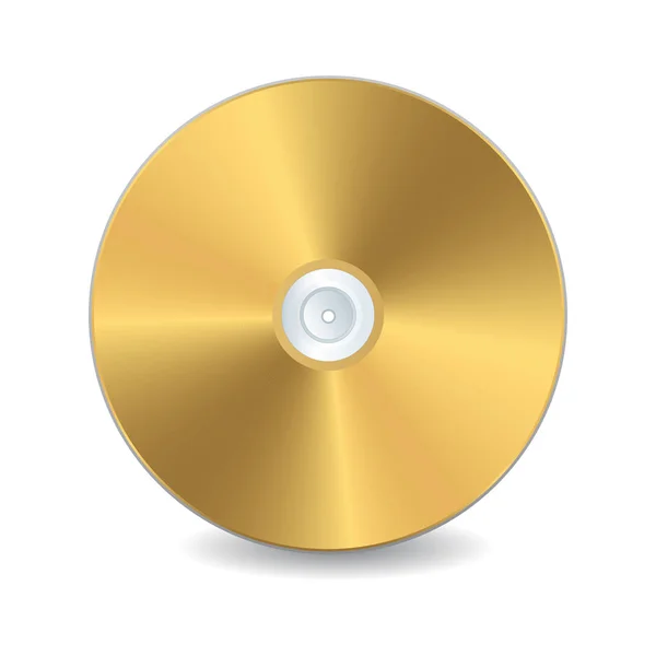 Gouden compact disc — Stockvector