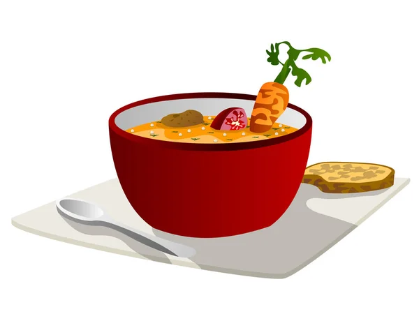 Soup graphic — Stock Vector