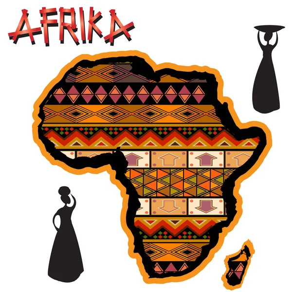 Африка традиційна карта — стоковий вектор