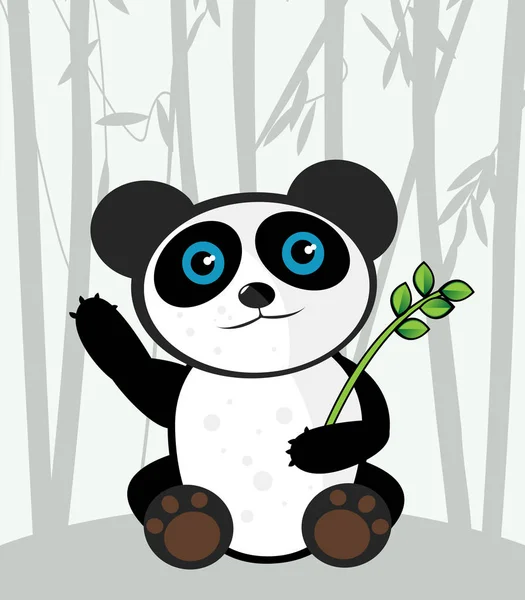 Çizgi film panda — Stok Vektör