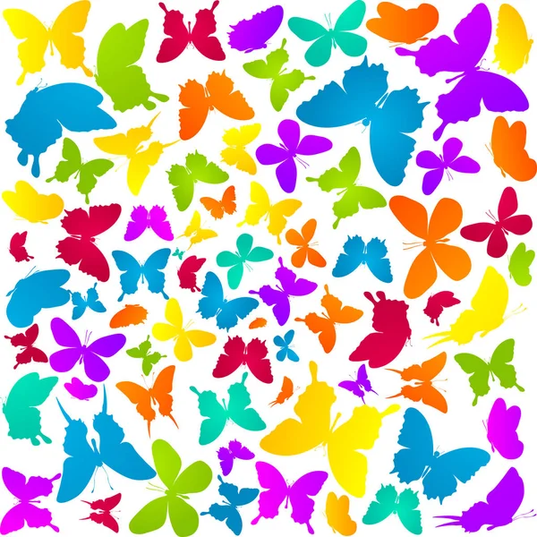 Schmetterlinge in Farben — Stockvektor