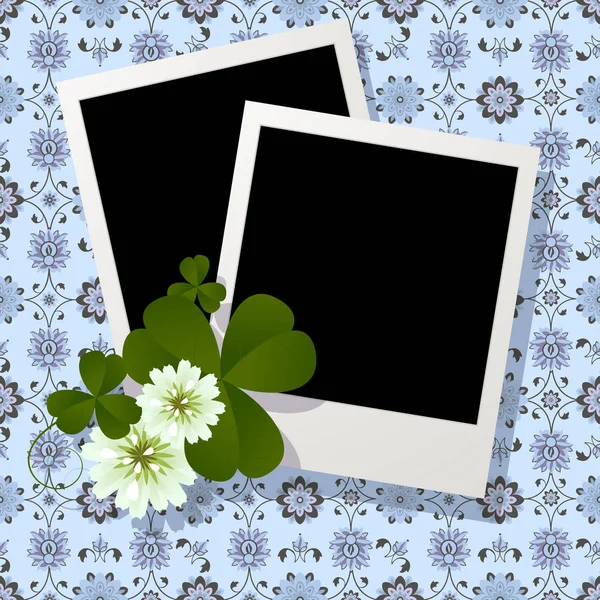 Clover blad och blommor design — Stock vektor