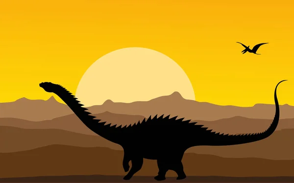 Dinozorların geçmişi — Stok Vektör