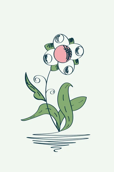 Stijlvolle bloem — Stockvector
