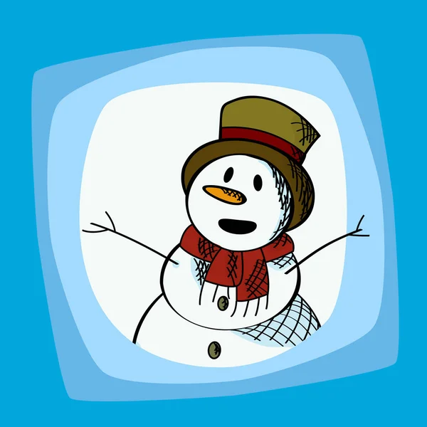 Boneco de neve clip art —  Vetores de Stock