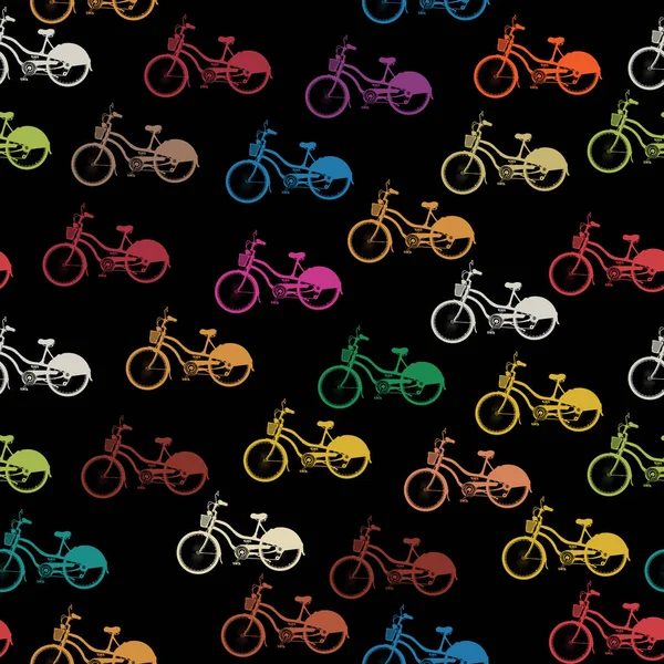 Patrón sin costura bicicleta — Vector de stock