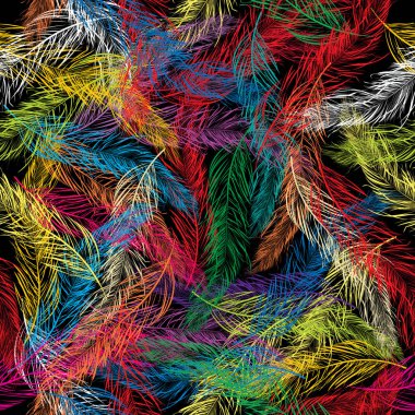 Dikişsiz tüyler illüstrasyon