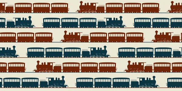 Patrón de tren sin costura — Vector de stock