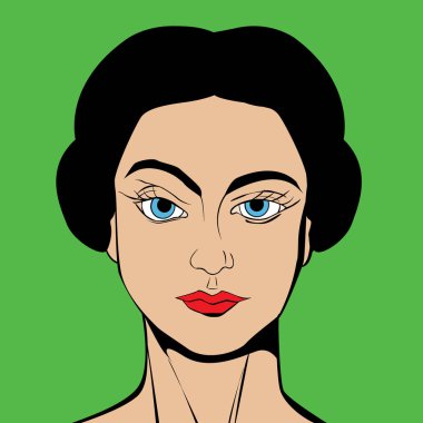 Pop sanat tarzı kız