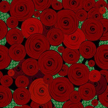 soyut dekoratif gül deseni