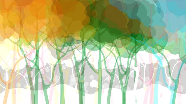 Fond forestier abstrait — Image vectorielle