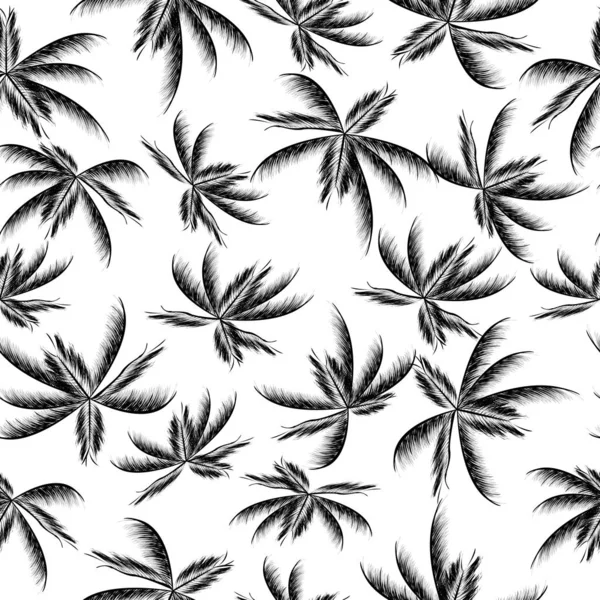 Бесшовные пальмовые листья — стоковый вектор