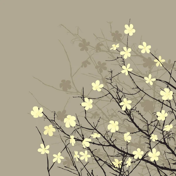レトロな花の背景 — ストックベクタ