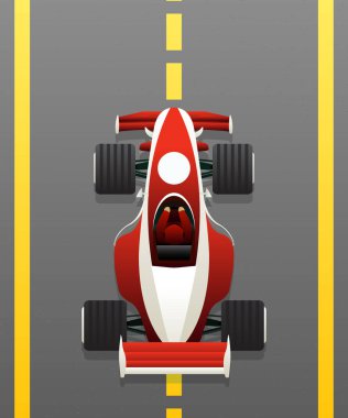 Kırmızı yarış araba