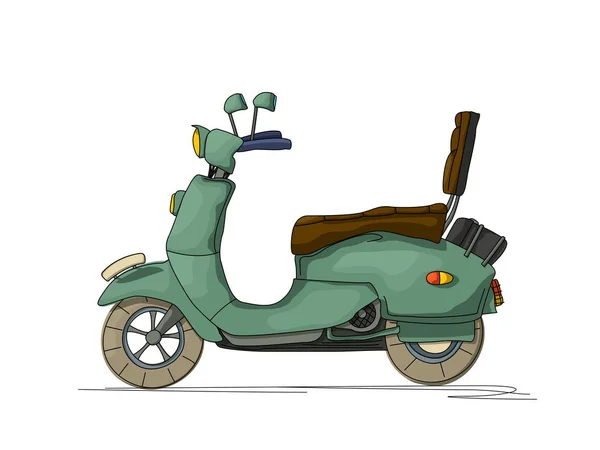 Karikatür scooter — Stok Vektör