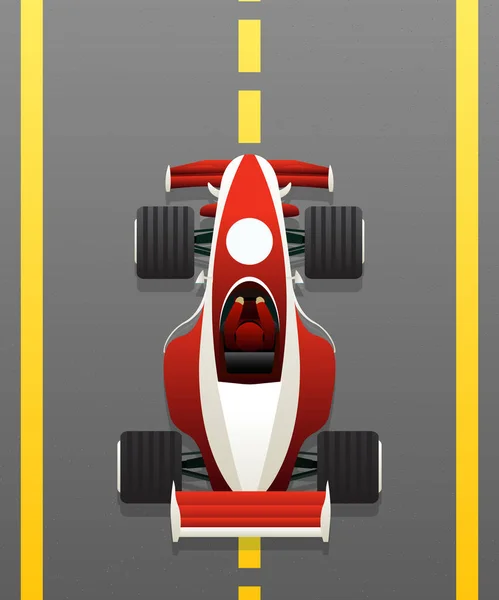 Rojo coche de carreras — Archivo Imágenes Vectoriales