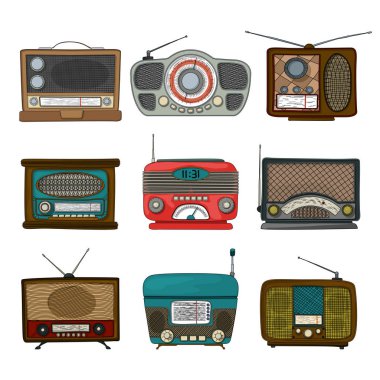 Retro radyo simgeler