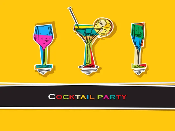 Carte de cocktail — Image vectorielle