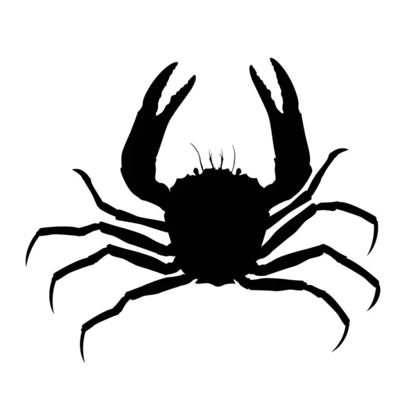 Silhouette de crabe — Image vectorielle