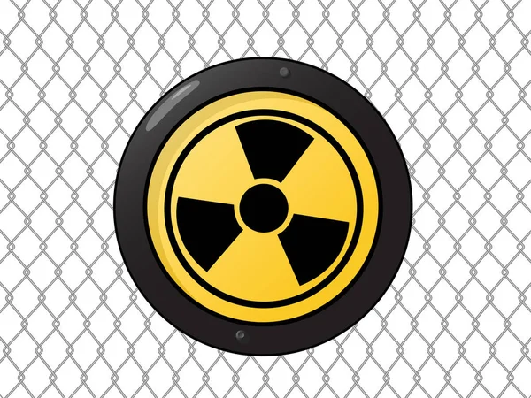 금속 핵 표지판 — 스톡 벡터