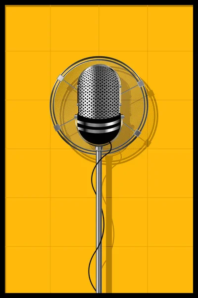 Diseño del micrófono — Vector de stock