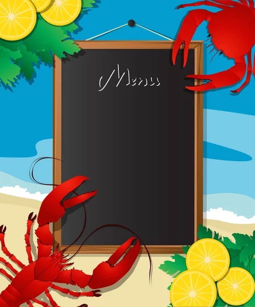 Sea food menu — Wektor stockowy