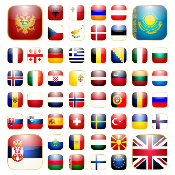 European continent app icon — Stock Vector